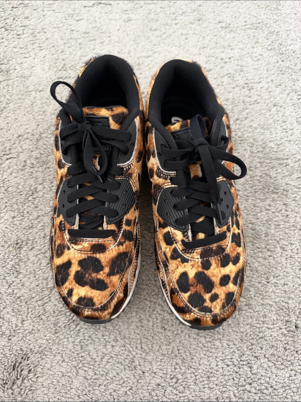 NIKEid Leopard Print Women’s Athletic Sneakers - Black & Brown